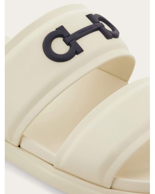 Ferragamo Natural Gancini Ornament Slide for men