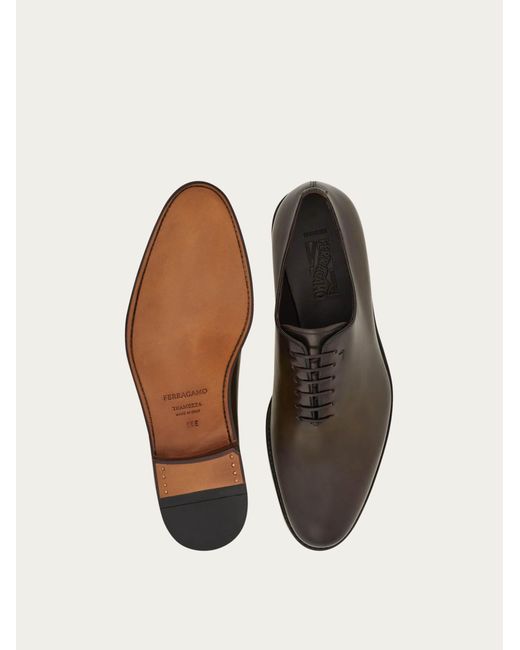 Ferragamo Green Tramezza Plain Toe Oxford for men