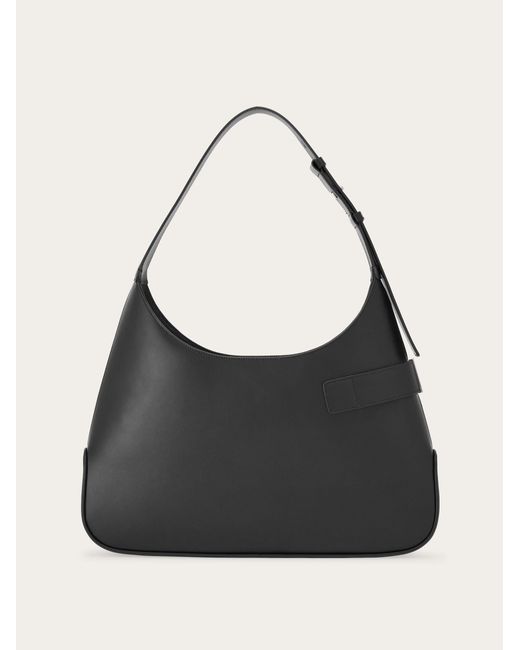 Ferragamo Black Hobo Shoulder Bag (l)