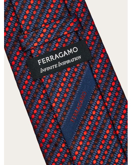 Ferragamo Purple Dots Jacquard Tie for men