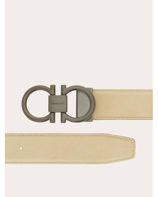 Ferragamo Natural Adjustable Gancini Belt for men