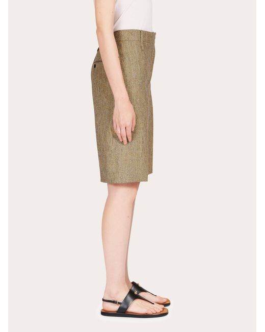 Ferragamo Natural Tailored Bermuda Shorts