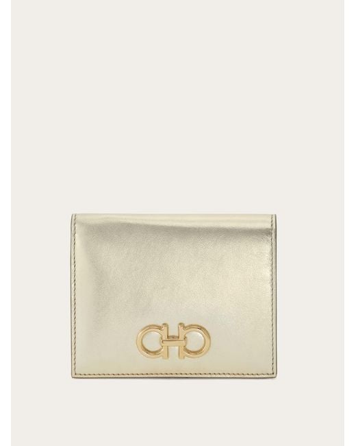 Ferragamo Natural Gancini Compact Wallet