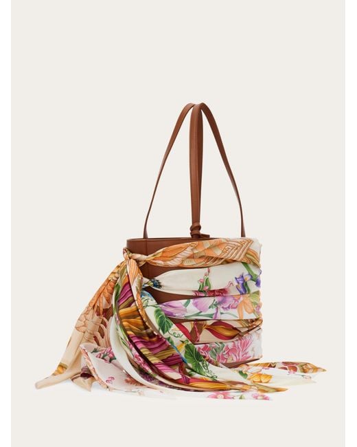 Ferragamo White Tote Bag