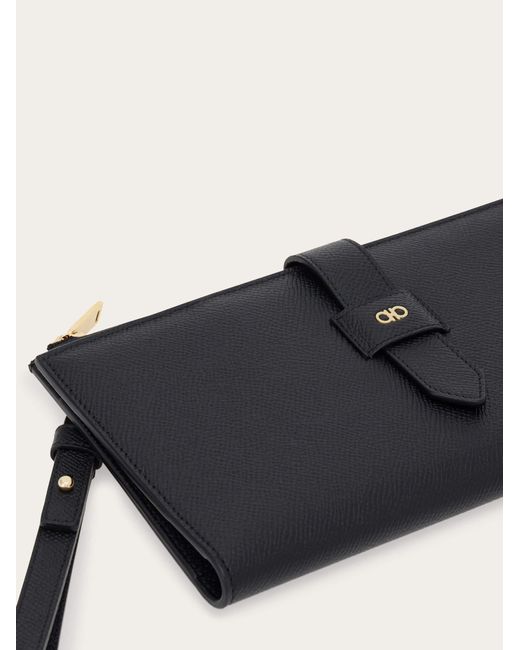 Ferragamo Black Gancini Document Holder for men