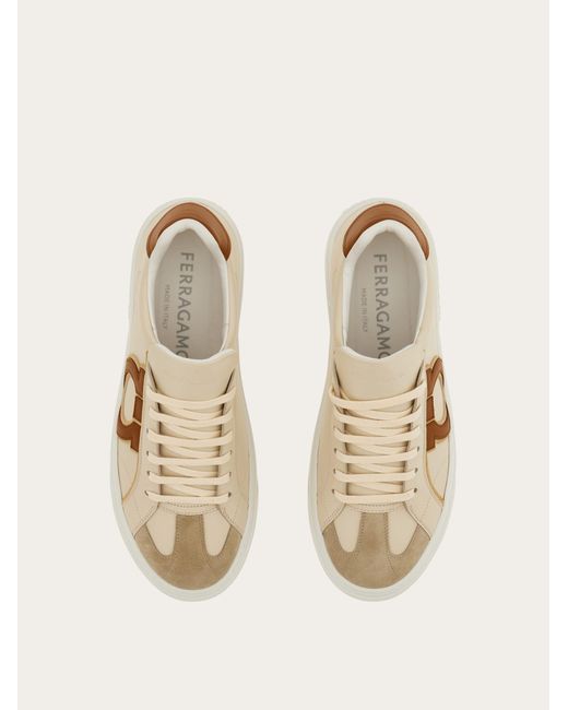 Ferragamo Natural Gancini Sneaker .5 for men