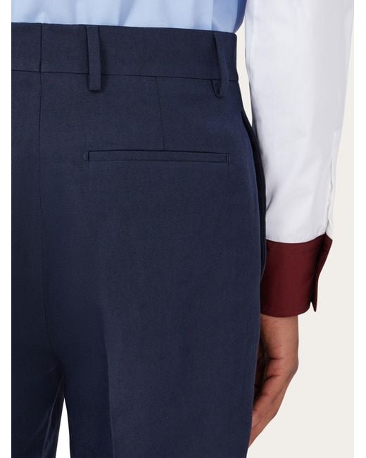 Ferragamo Blue Tailored Trouser for men