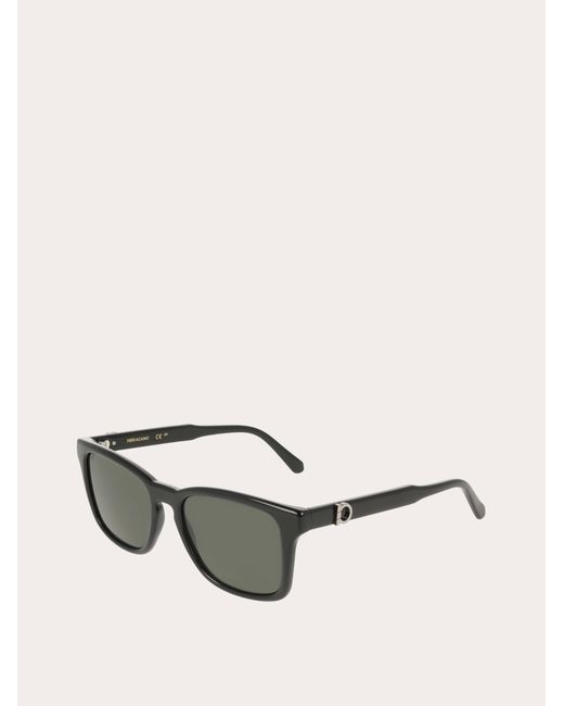 Ferragamo Gray Rectangular Frame Sunglasses for men