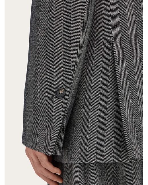 Uomo Blazer Doppio Petto di Ferragamo in Gray da Uomo