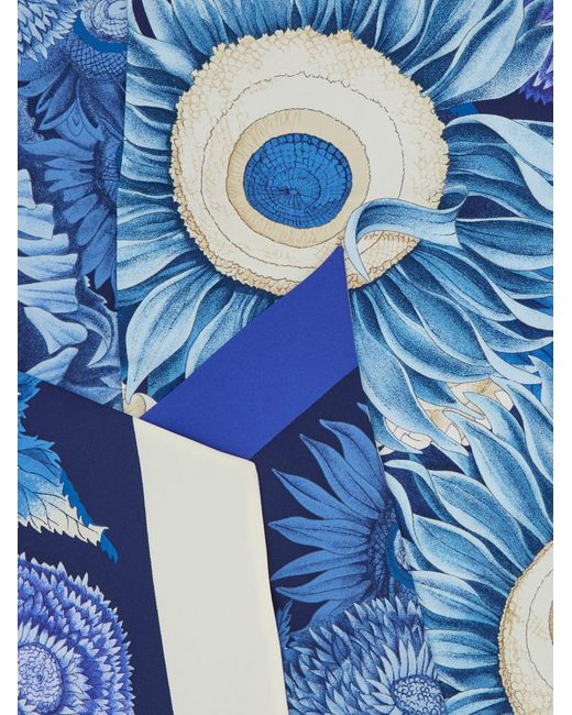 Ferragamo Blue Sunflower Print Bandeau