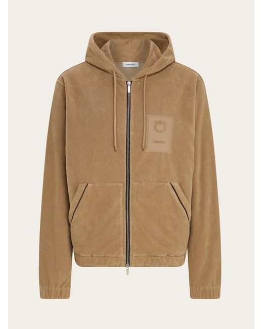 Ferragamo Herren Sweatshirt -Monogram in Natural für Herren