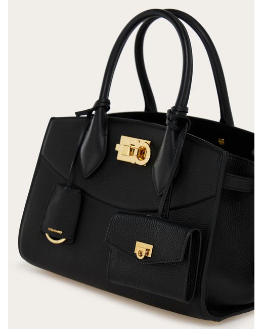 Ferragamo Black Card Holder Charm