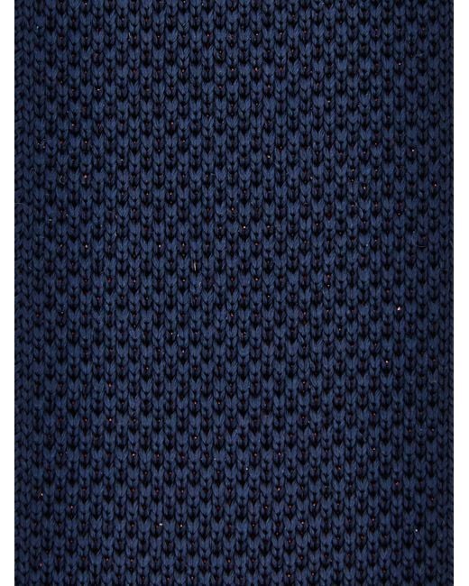 Ferragamo Blue Silk And Cashmere Tie for men