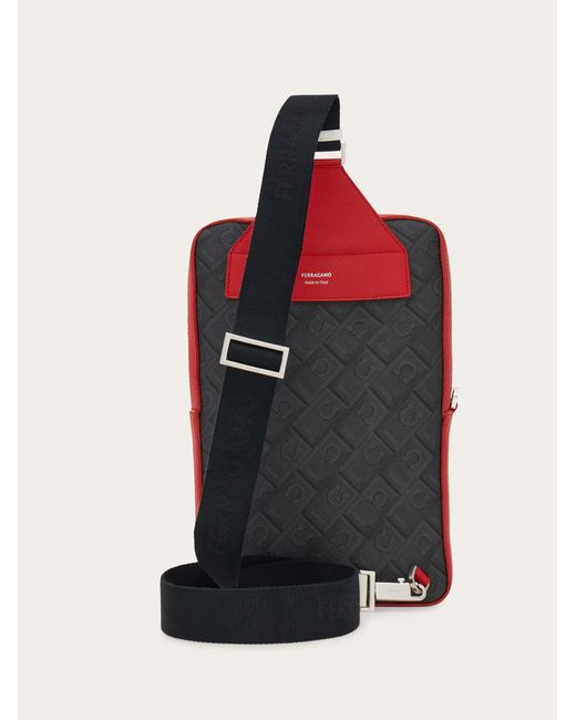 Ferragamo Black Single-Strap Backpack for men