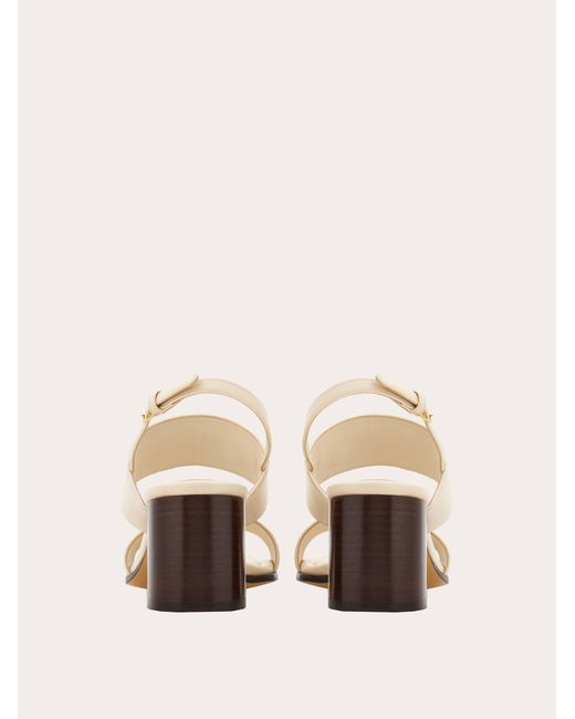 Ferragamo Natural Gancini Ornament Sandal