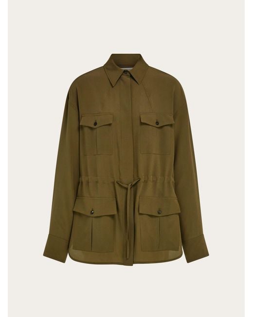Ferragamo Green Safari Over Shirt
