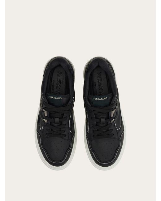 Ferragamo White Gancini Sneaker for men