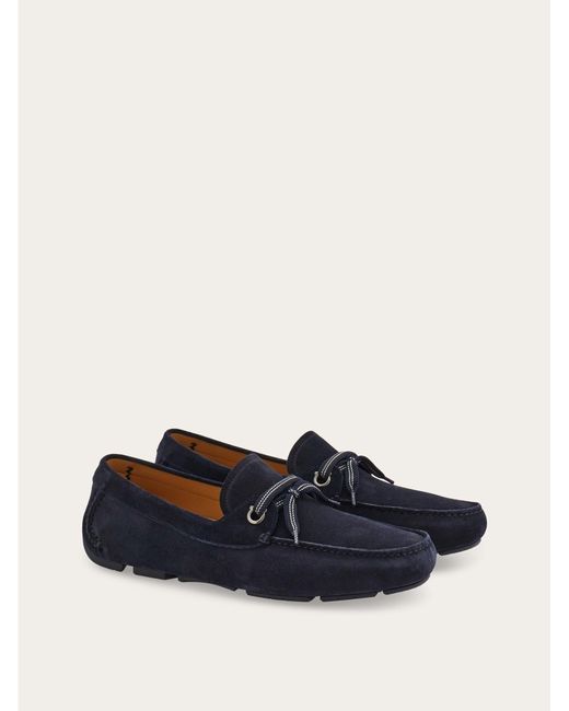 Ferragamo Blue Laced Driver for men
