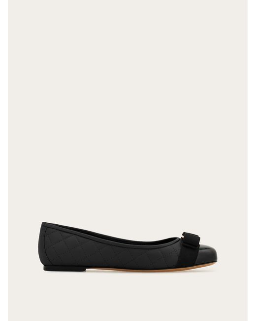 Ferragamo White Varina Ballet Flat
