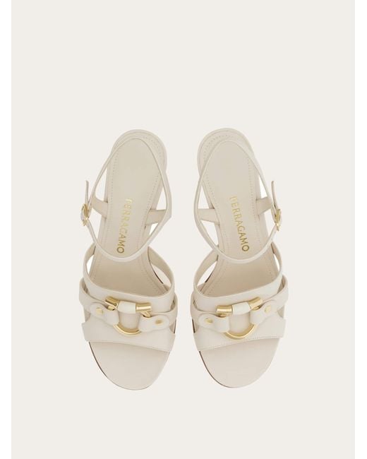 Ferragamo Natural Gancini Ornament Sandal .5