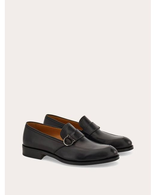 Ferragamo White Gancini Ornament Moccasin for men