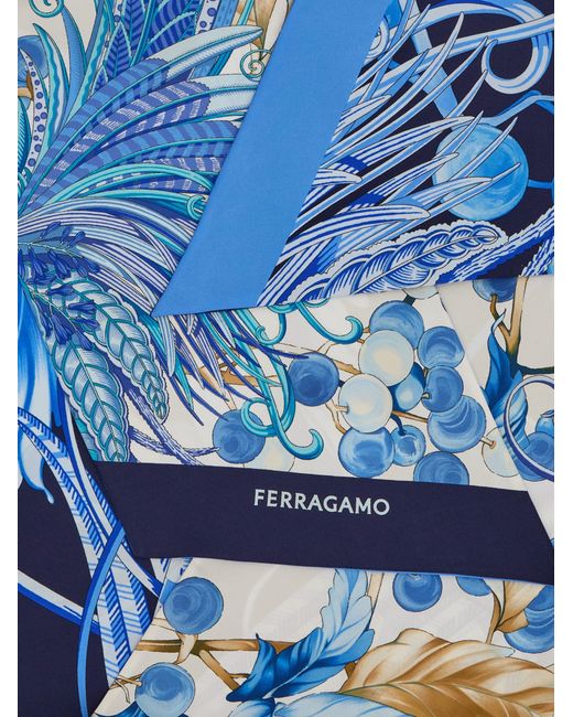 Ferragamo Blue Animals Print Bandeau