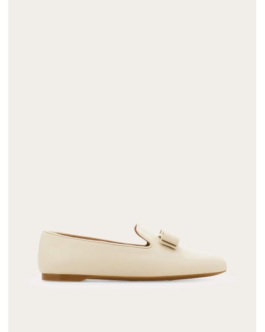 Ferragamo Natural Vara Bow Loafer