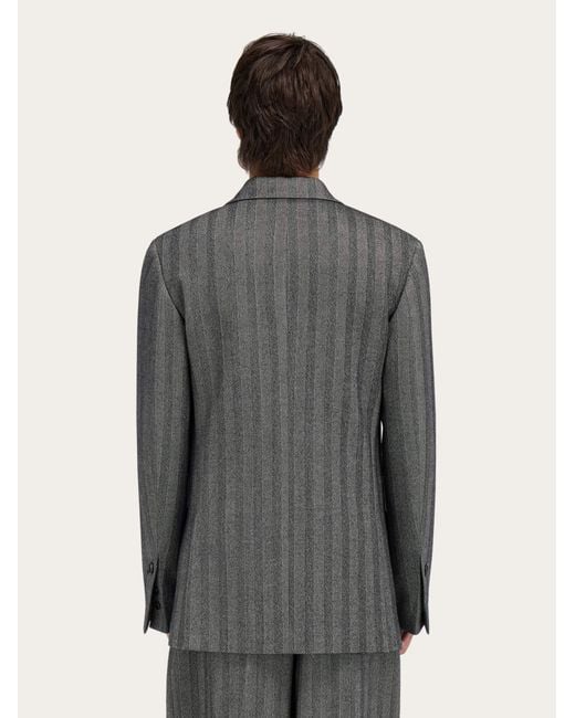 Uomo Blazer Doppio Petto di Ferragamo in Gray da Uomo