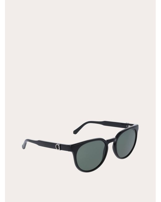 Ferragamo Green Round Frame Sunglasses for men
