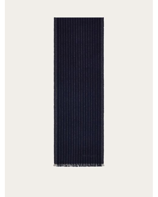 Ferragamo Blue Cashmere Scarf for men