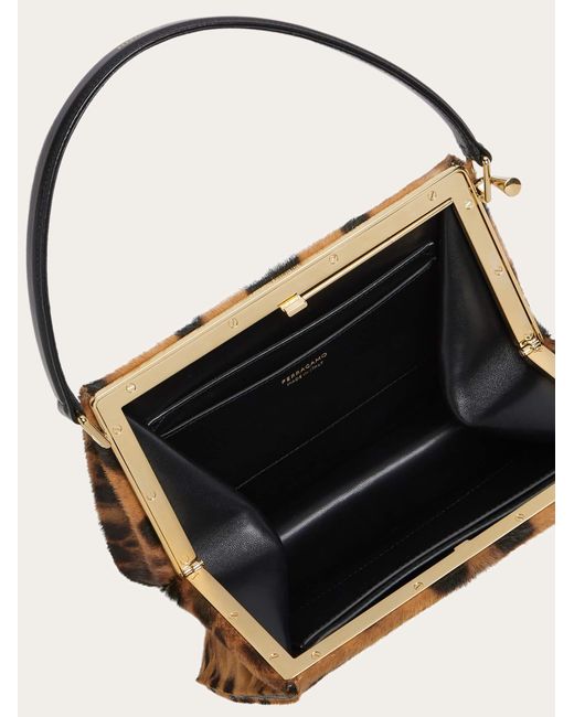 Ferragamo Brown Framed Handbag (s)