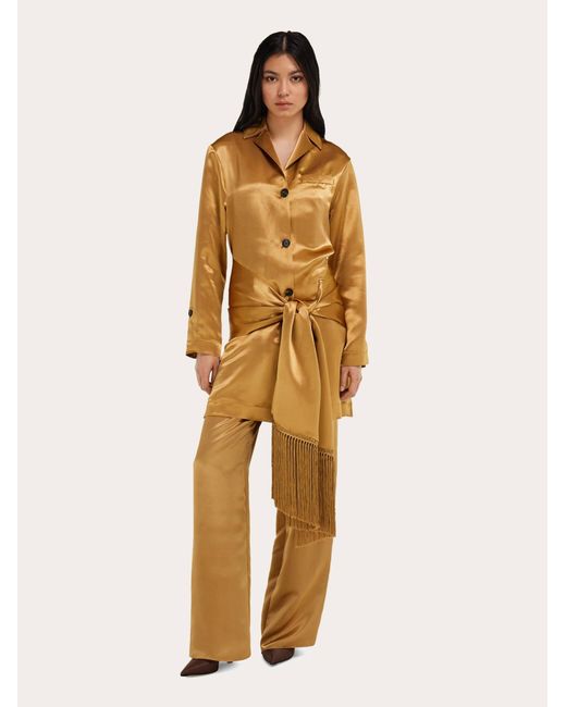 Ferragamo Natural Satin Jacket