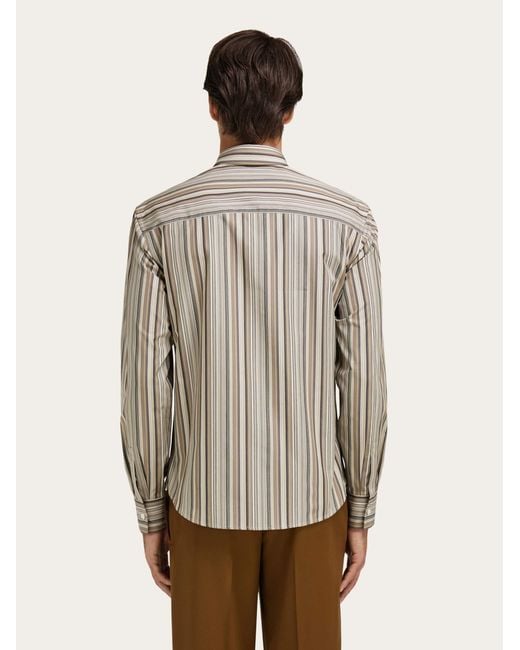 Ferragamo White Monogram Shirt for men