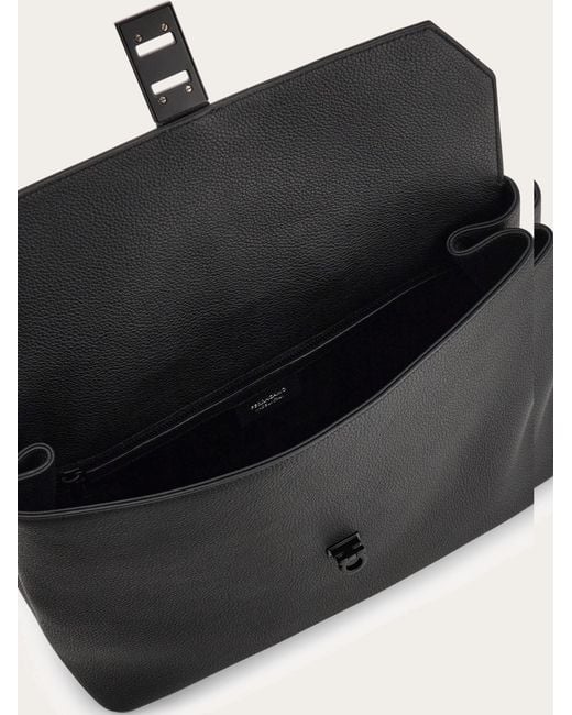 Ferragamo Black Hug Buckle 3-In-1 Bag for men