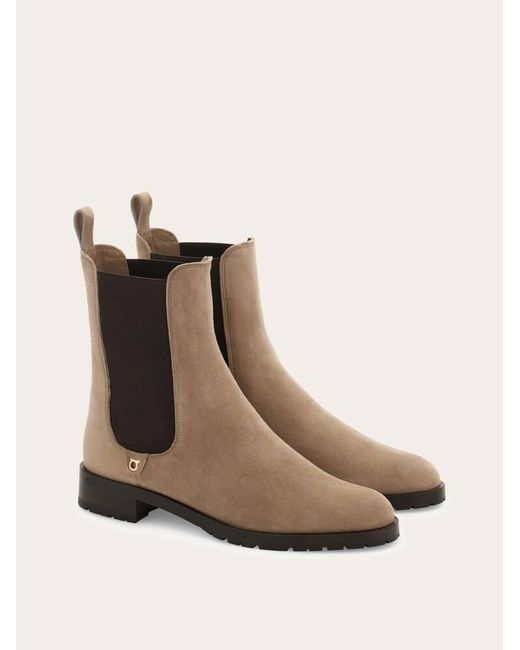 Ferragamo Brown Chelsea Boot