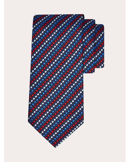 Ferragamo Blue Dots Jacquard Tie for men