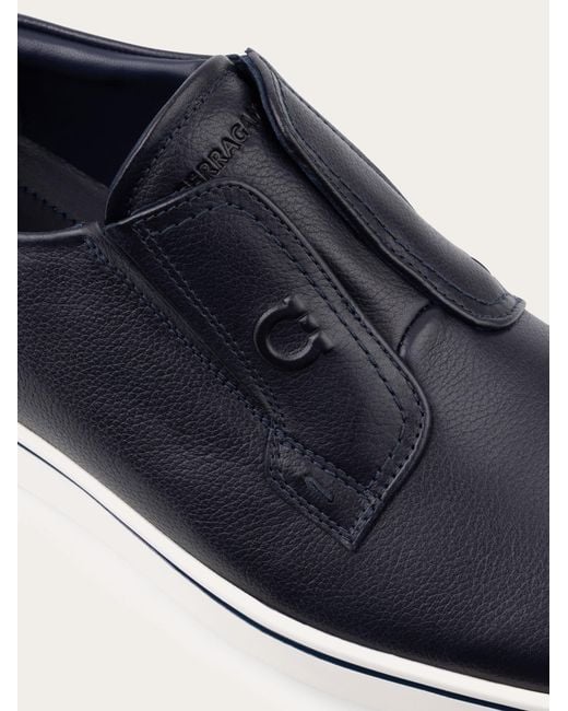 Ferragamo Blue Derby Slip-On for men