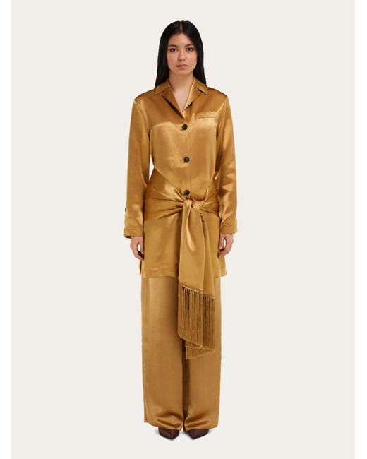 Ferragamo Natural Satin Jacket
