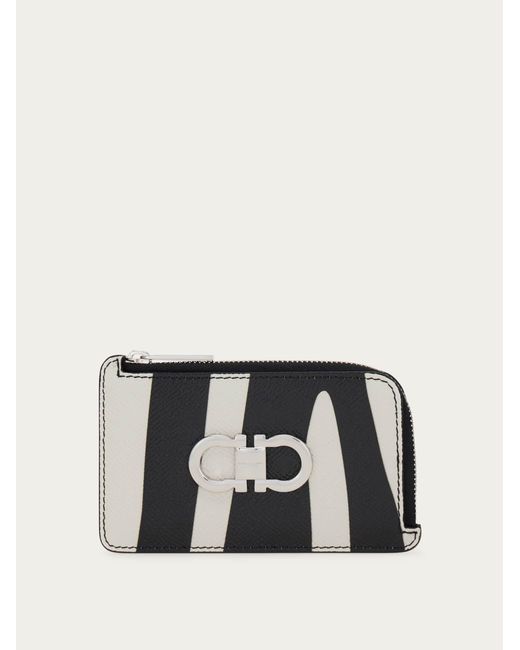 Ferragamo Black Credit Card Holder With Coin Purse