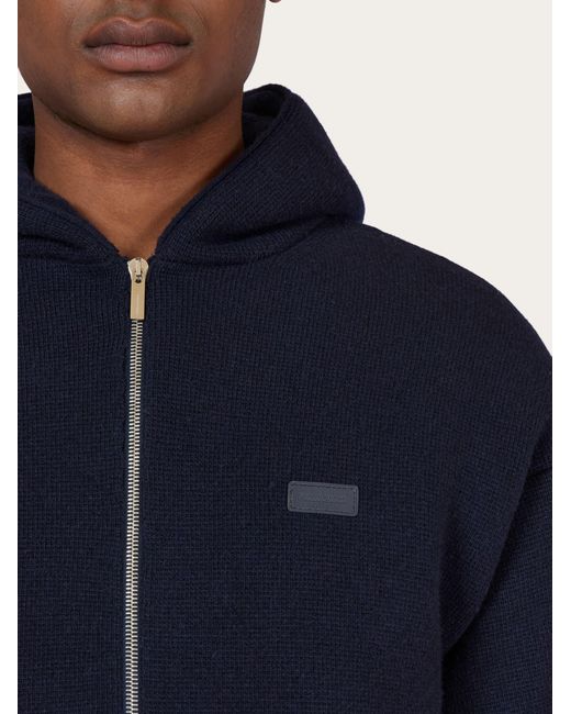 Ferragamo Blue Wool Blouson for men
