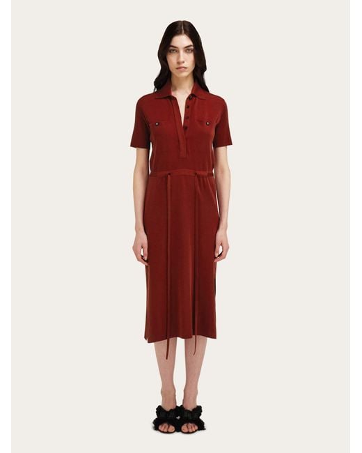 Ferragamo Red Polo Dress