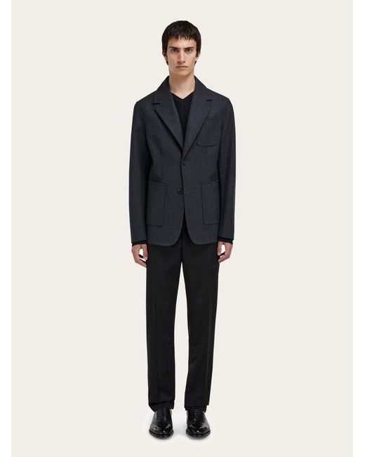 Ferragamo Blue Single Breasted Blazer for men
