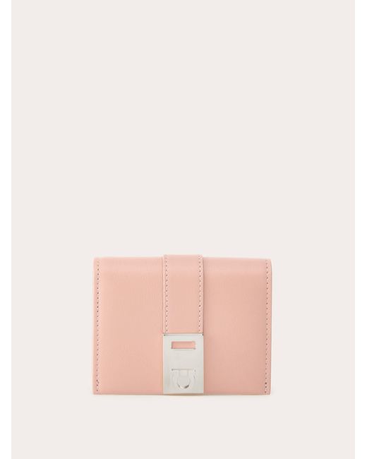 Ferragamo Pink Hug Compact Wallet