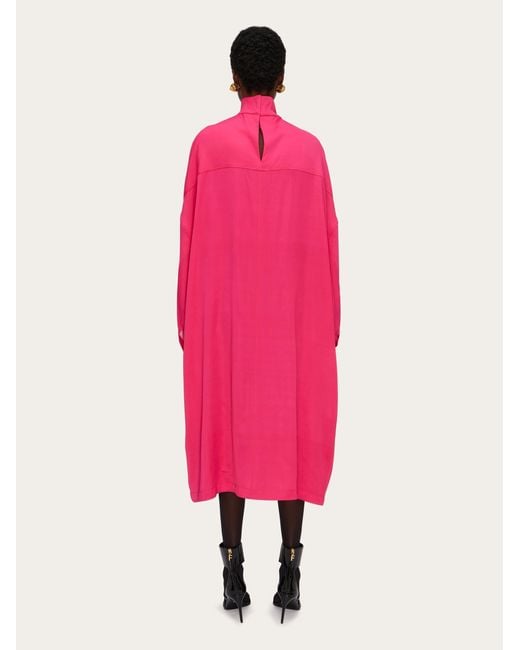 Ferragamo Pink Hourglass Print Tunic Dress
