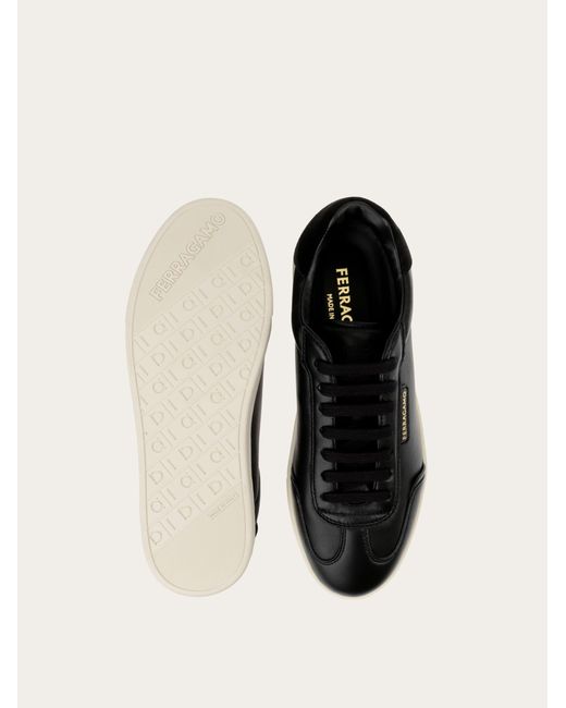 Ferragamo Black Low-Top Sneaker