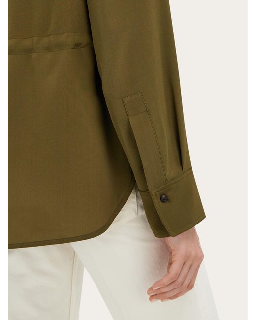 Ferragamo Green Safari Over Shirt