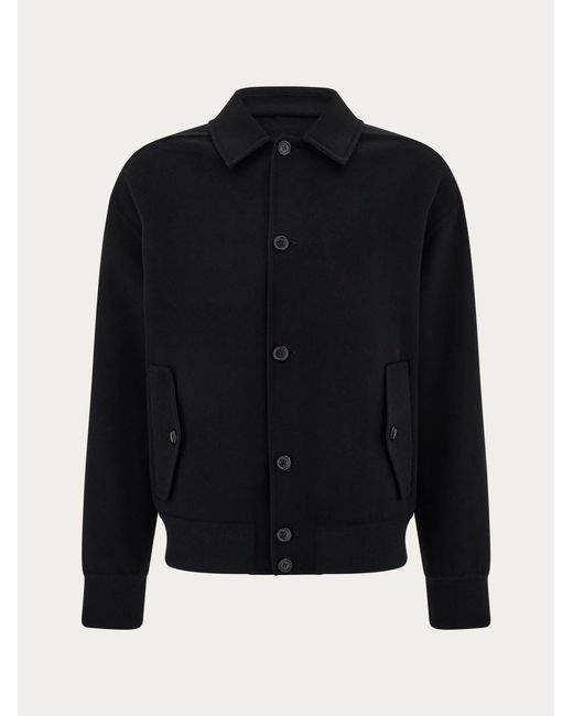 Ferragamo Black Wool And Cashmere Blouson for men