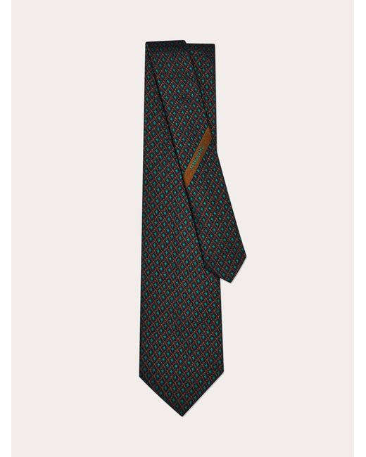 Ferragamo Black Jacquard Tie for men