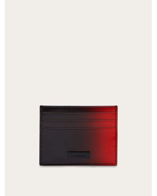 Hommes Porte-Cartes De Crédit Avec Nuances Rouge Ferragamo pour homme en coloris White