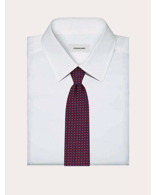Ferragamo Purple Pegasus Jacquard Tie for men